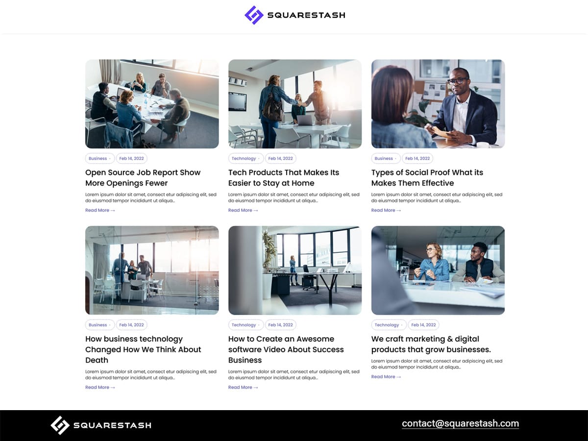 Squarespace Blog Grid Layout