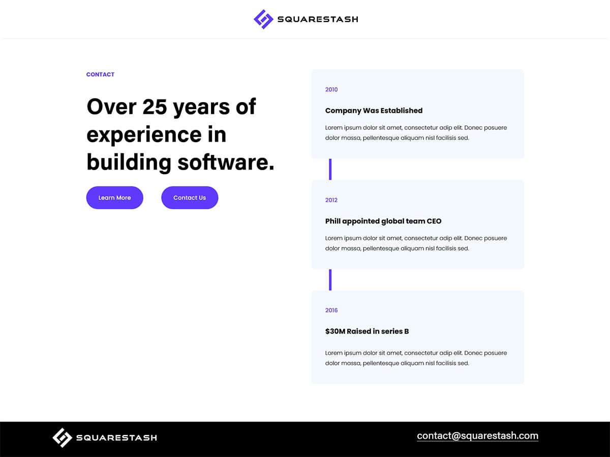Squarespace Timeline Plugin