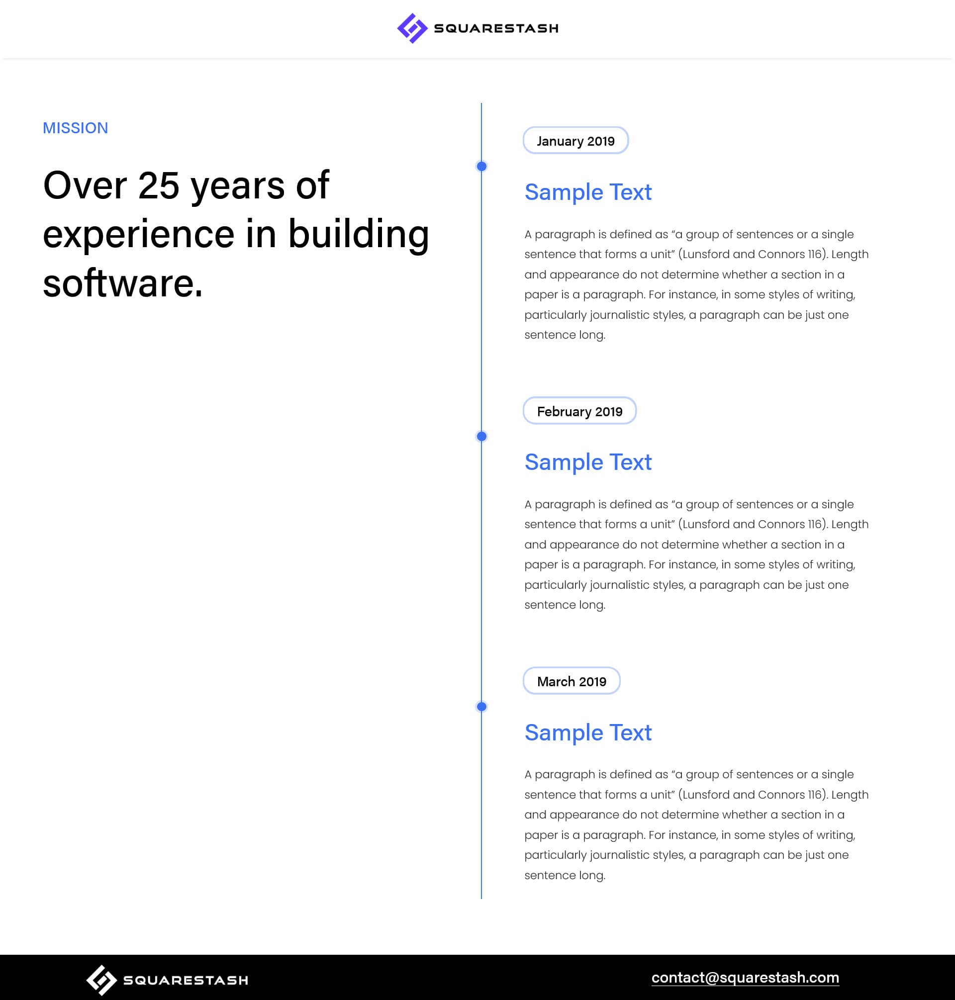 Free Vertical Timeline